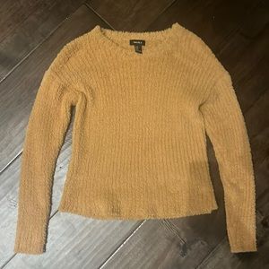 Forever 21 mustard fluffy sweater